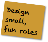 Social Media Strategy Good Practices: Design small fun roles