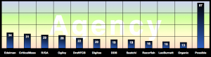 Marketing/Advertising/PR Agency Firm Report: Advisory & Services Firm Social Business Adoption Score Table